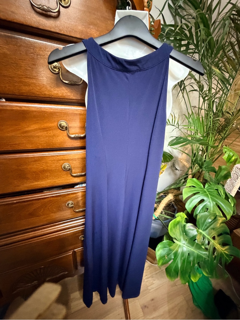 Signature by Robbie Bee Navy Sleeveless Keyhole Maxi Dress - Picture 4 of 6
